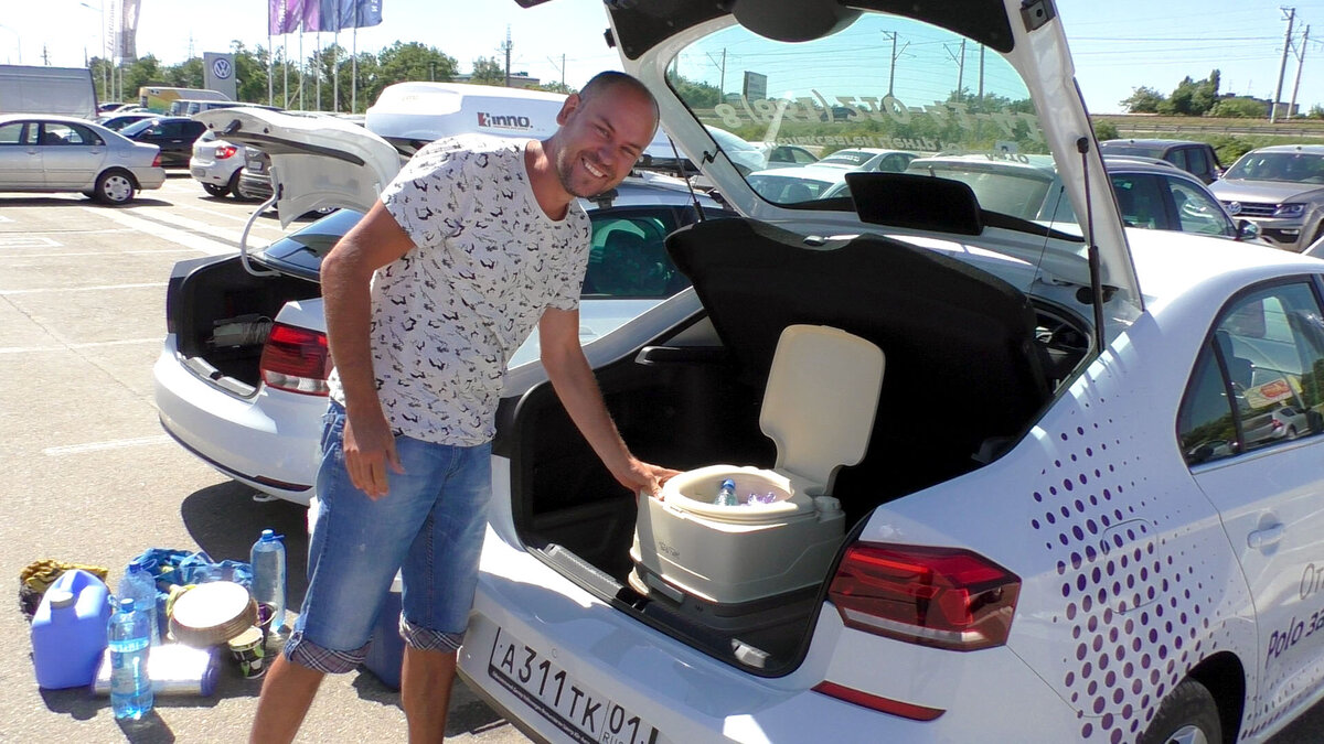 Примеряю багажник новый VW Polo лифтбэк (видео есть на нашем канале YouTube)