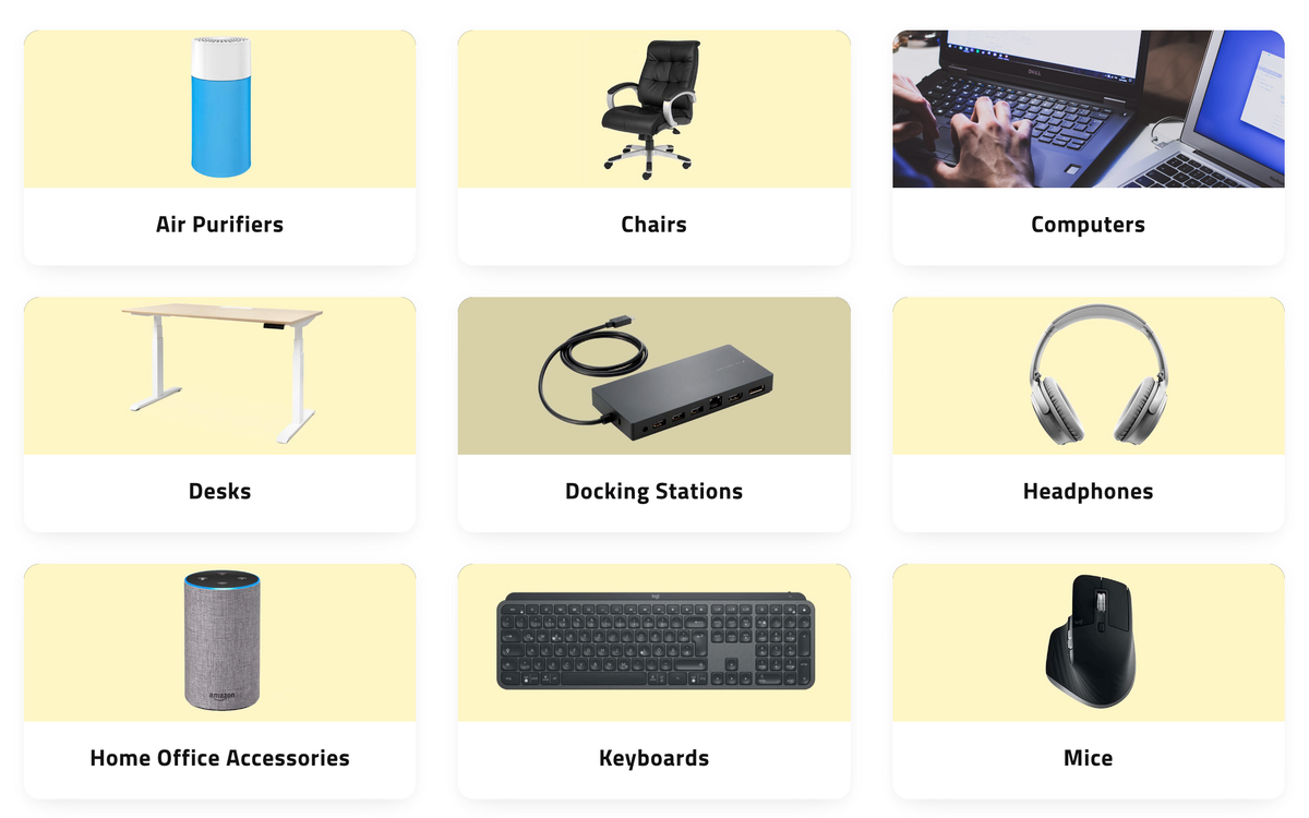               Домашний экран с сайта WFHAdviser.com, используемый в исследованиях UX.