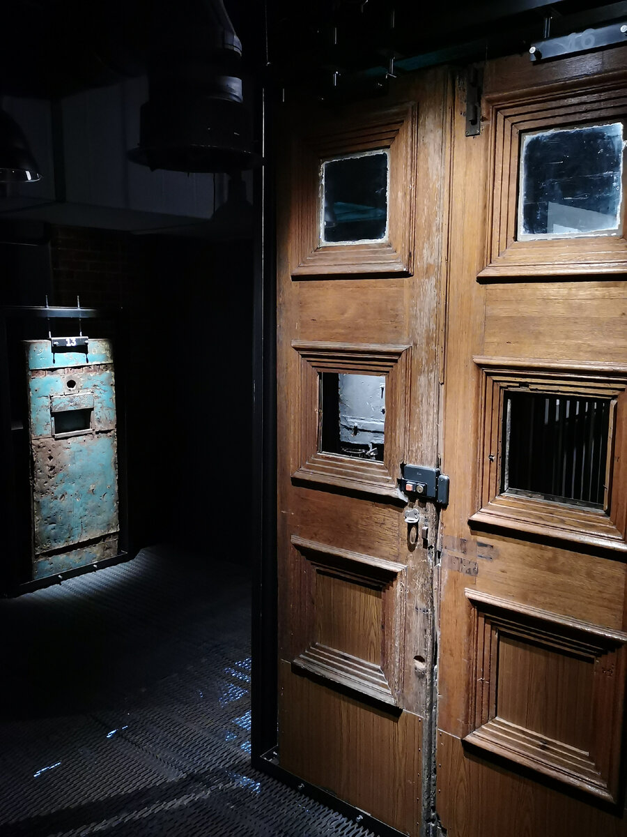 На переднем плане - входная дверь от помещения управления треста "Мосодежда", который был расположен на Ленинском проспекте, 30. Тот самый дом, в строительстве которого принимал участие Солженицын. Сзади - дверь Саратовской тюрьмы, где в 1943 году умер академик Вавилов. 