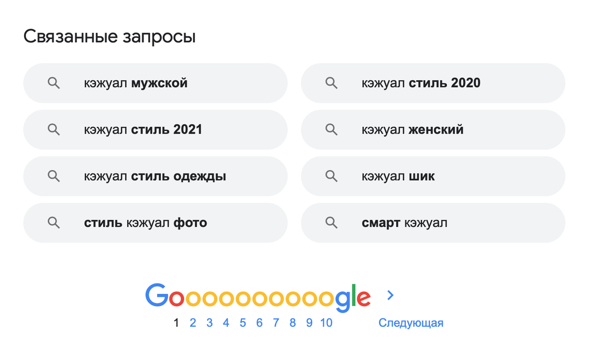 Это мне выдал поисковик по запросу «кэжуал» 