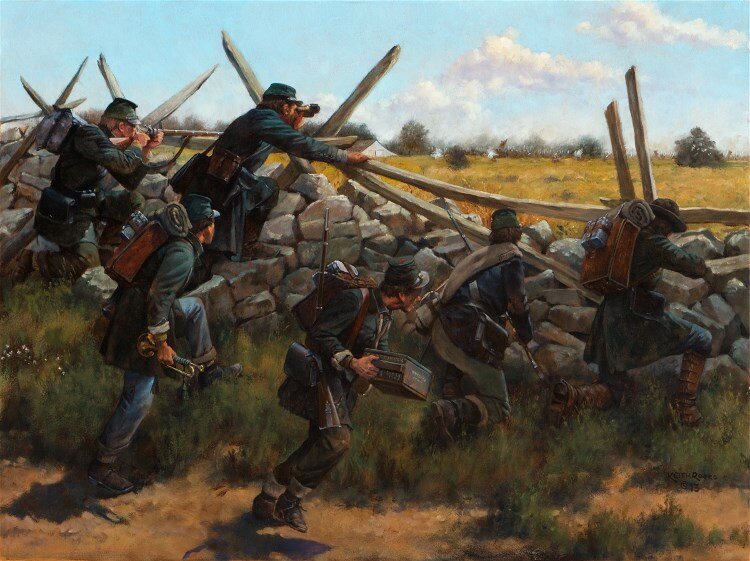 Битва при Геттисберге, 2 июля 1863. Иллюстратор: Keith Rocco