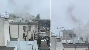 Дым эвакуация гражданского населения из ЛДНР  сегодня, над посольством рф в киеве  вчера.
