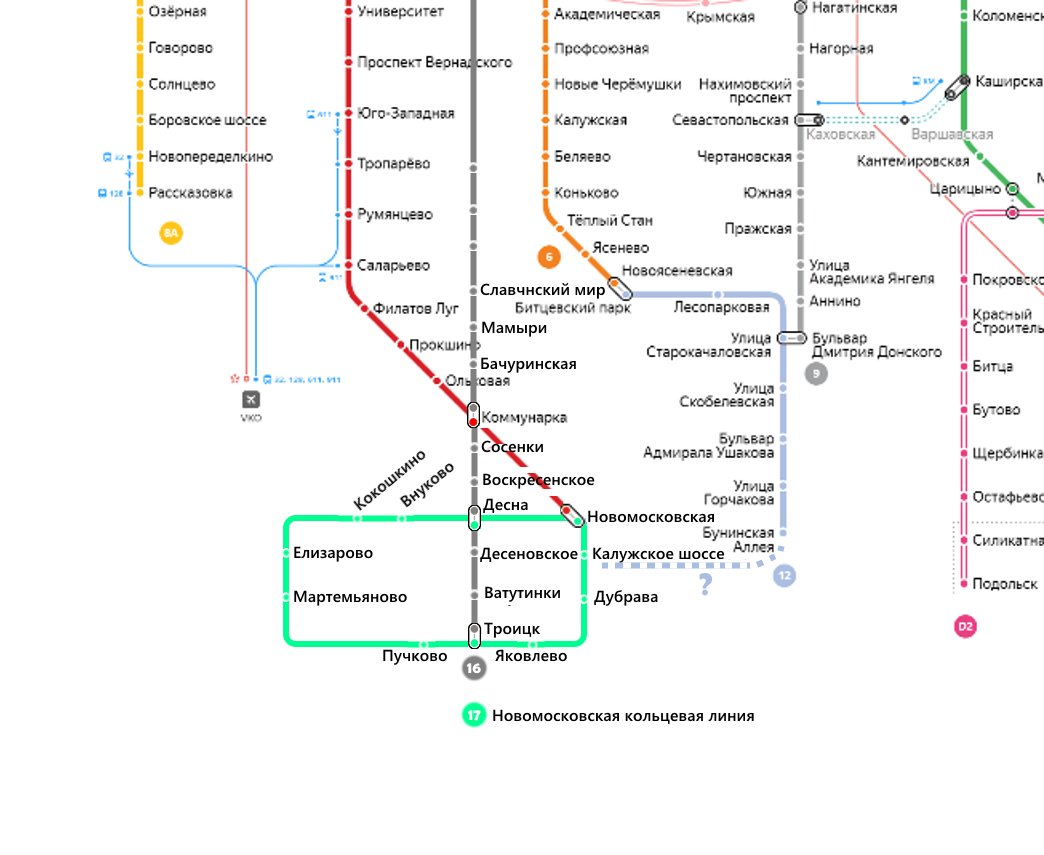 Схема метро новомосковская