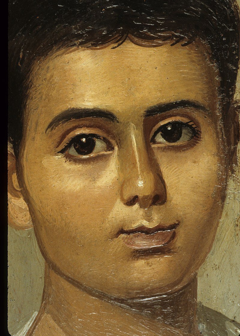 Фаюмский портрет мальчика по имени Евтихий. Музей Метрополитен, Нью-Йорк.