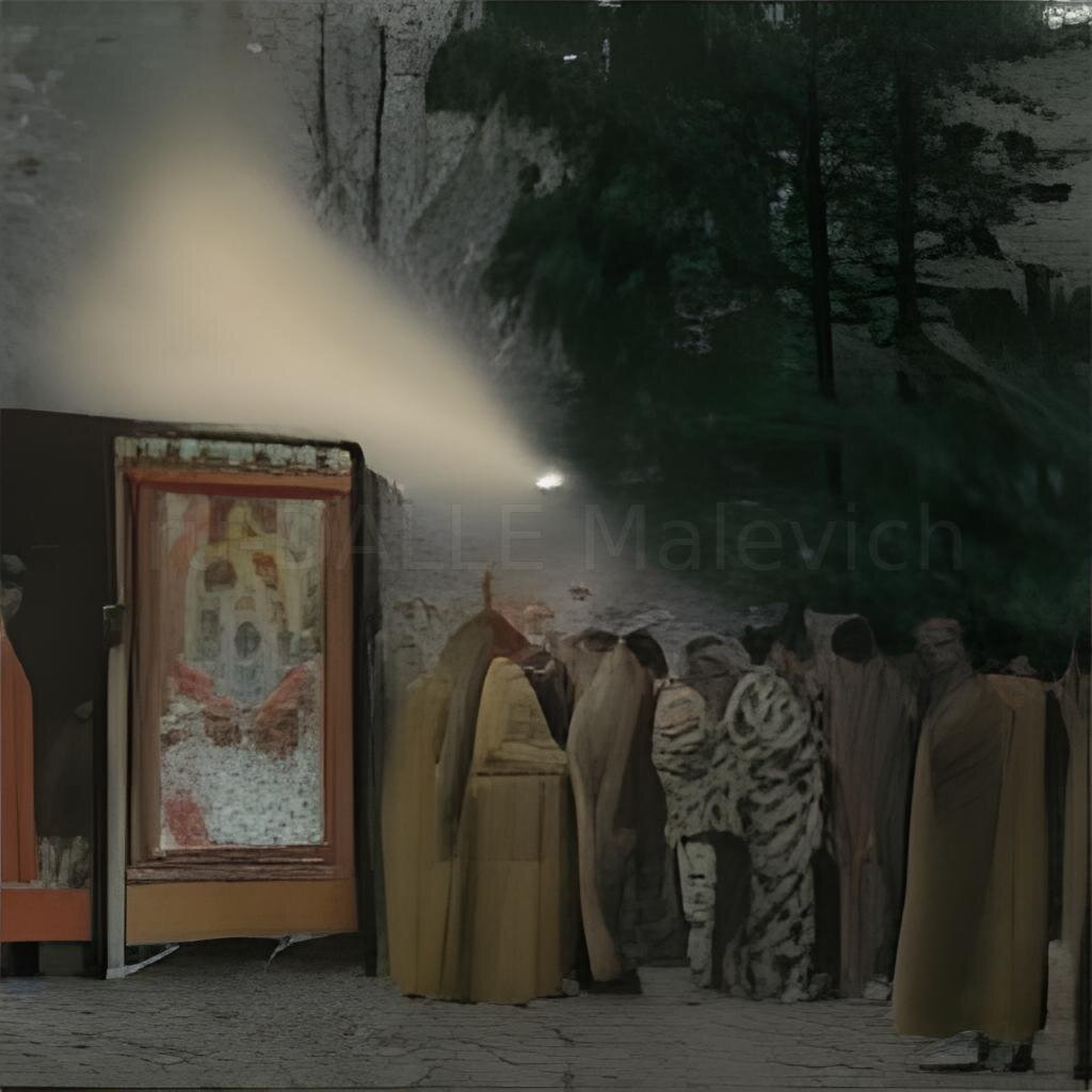 Автор иллюстрациии - ruDALL-E Malevich (XL)