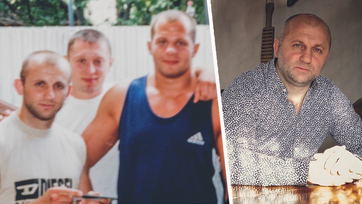 Андрей Былдин с Федором Емельяненко в начале 2000-х и в 2020 году. Фото «СЭ» 