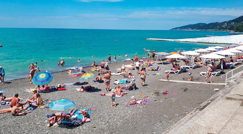 Пляж в Сочи 2020 год