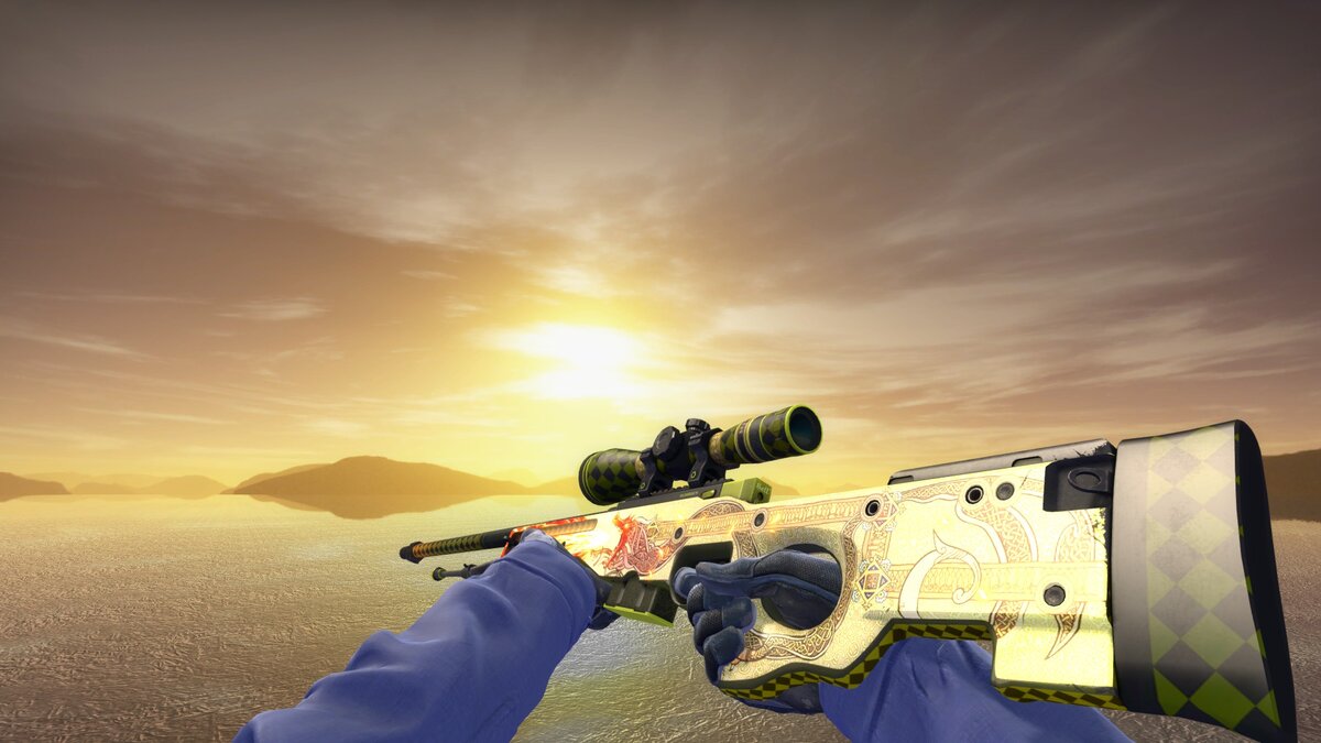 На первом месте находится всеми известный AWP | Dragon Lore.Встретить такой предмет во время игры большая редкость.Это и понятно,ведь коллекционеры готовы отдать за неё от  25 000$ до 45 000$ что и делает её самым дорогим скинов в игре.