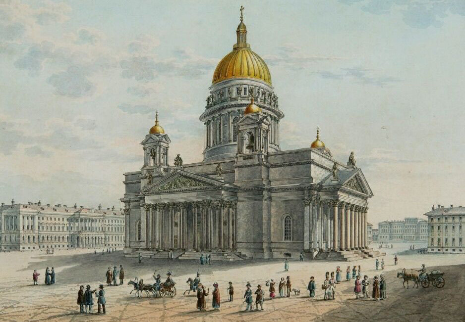 Монферран Исаакиевский собор. Петербург Исаакиевский собор 19 век. Исаакиевский собор 1819. Проект Монферрана 1818 года Исаакиевский собор.