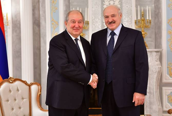 Президент Армении Армен Саркисян направил поздравительное послание Александру Лукашенко