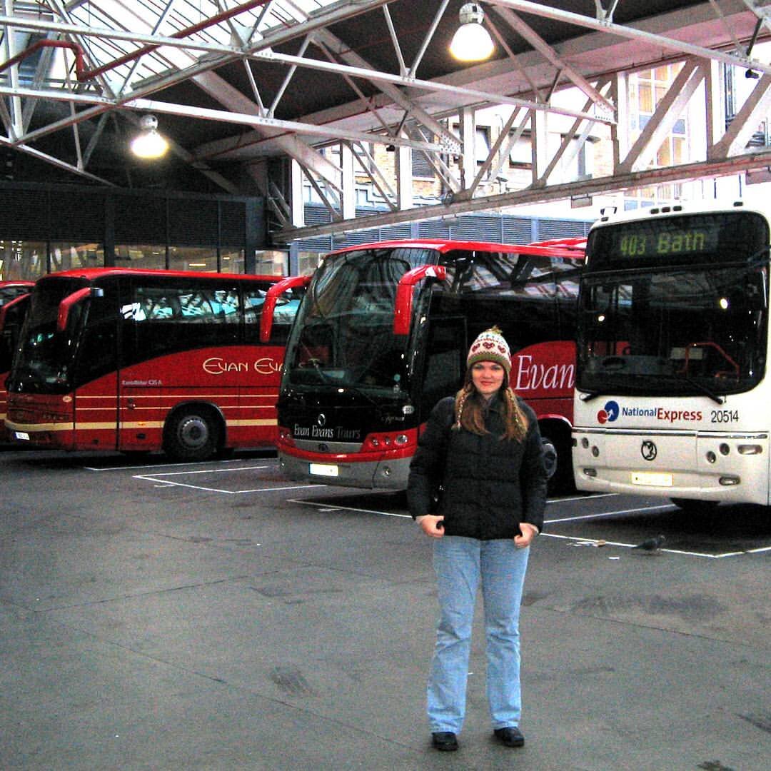 автовокзал в Лондоне, перед поездкой  в город Бат.