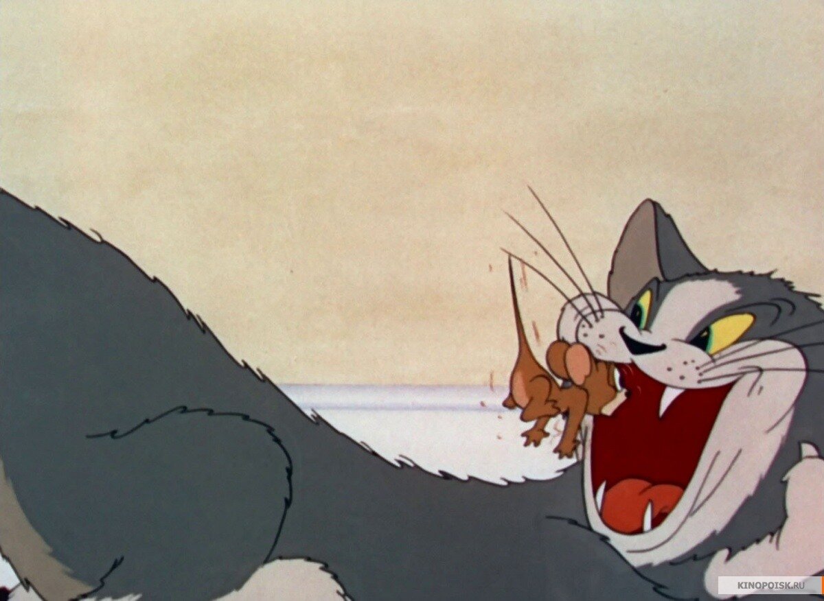 Кадры из первых серий "Том и Джерри"