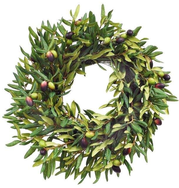 Просторы интернета. Оливковый венок на дверь или стол. Может быть рождественским. 
