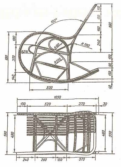 Кресло качалка своими руками из дерева: чертежи, фото