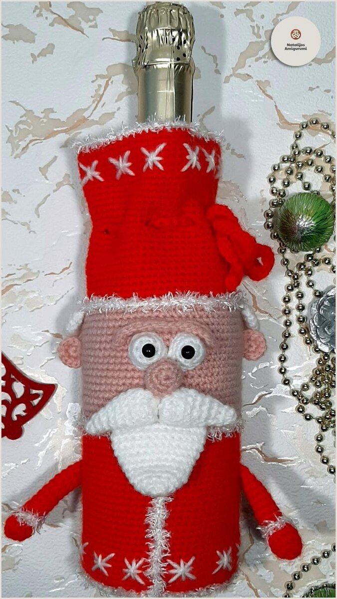 Дед мороз из шампанского. Подарок на НГ. DIY Champagne Santa Claus