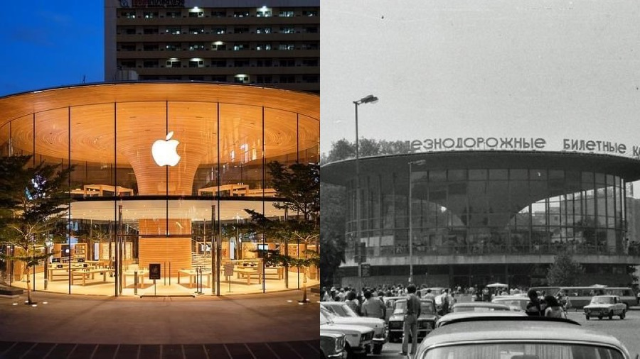 Архитектура Сочи Эппл. Здание круглых касс в Сочи. Apple Store Бангкок. Павильон Эппл в Бангкоке.