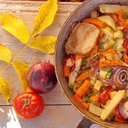 Картошка с овощами