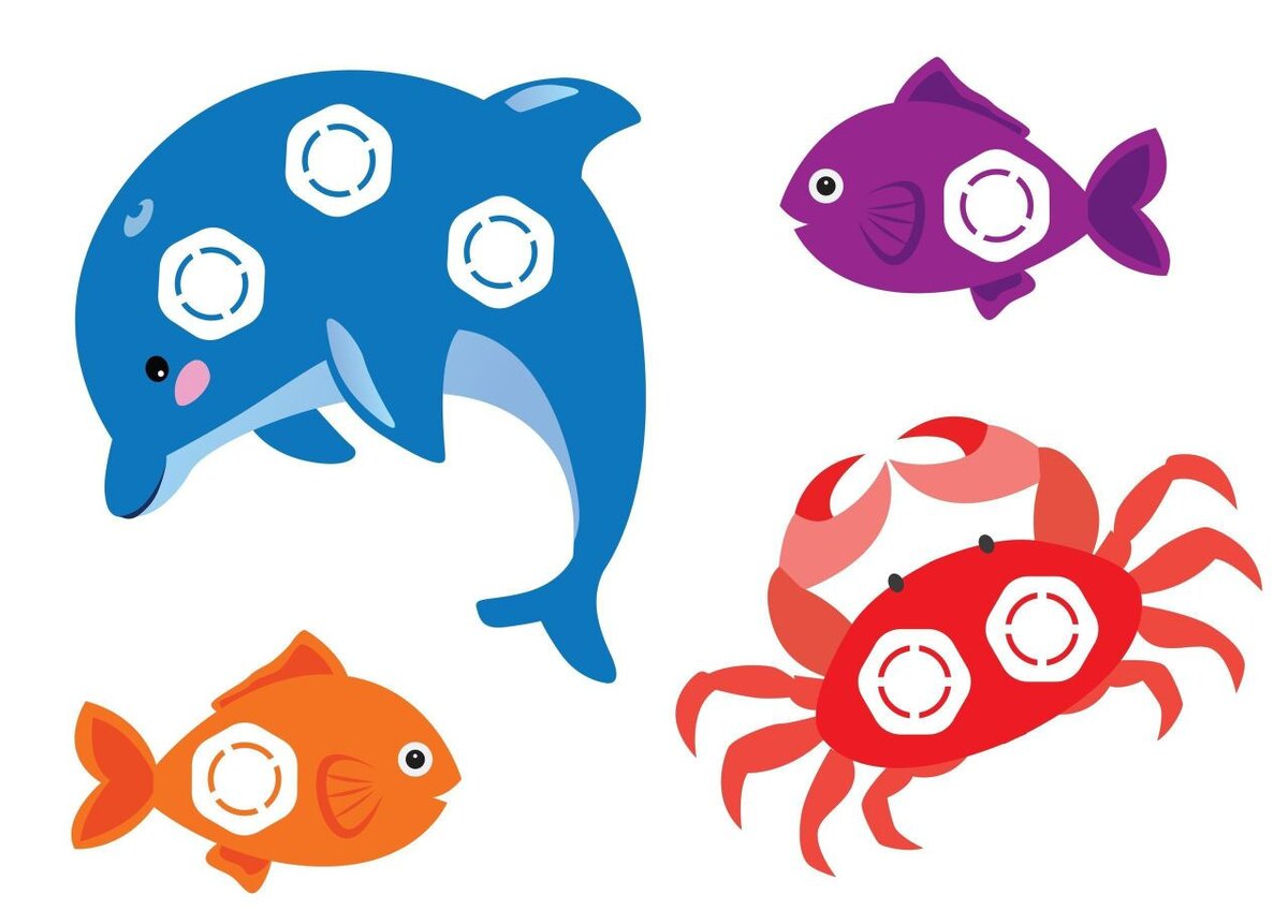 Трафарет для игры с крышками ФрутоНяня