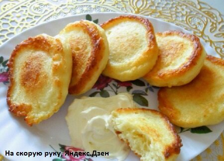 Пошаговый рецепт оладий с творогом на кефире