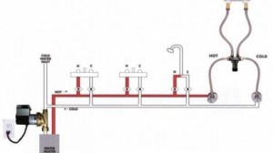 Система подогрева воды в смесителе