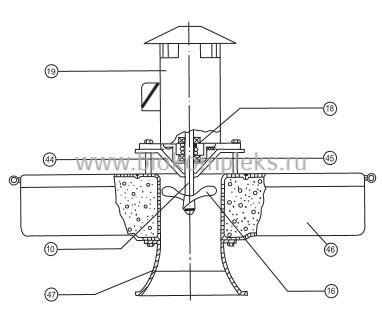 Плавающий импеллерный миксер-аэратор насосного типа с прямым приводом