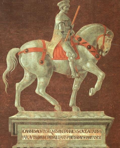 Учелло. Кондотьер Джованни Акуто, 1436. 