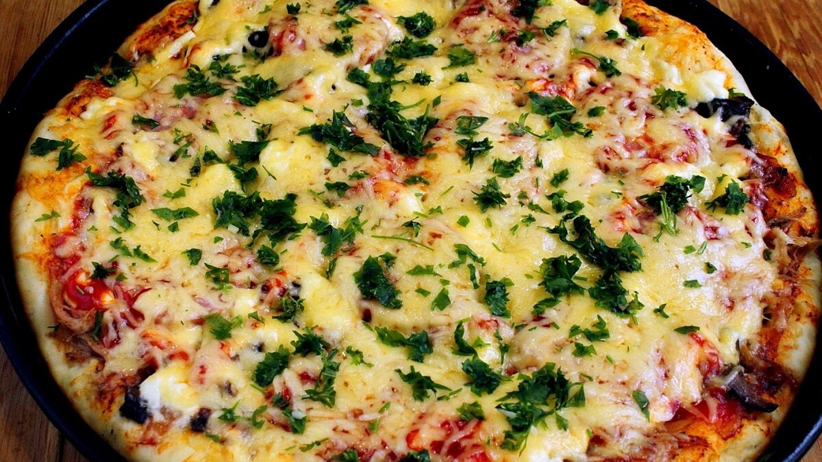 Пицца домашняя в духовке