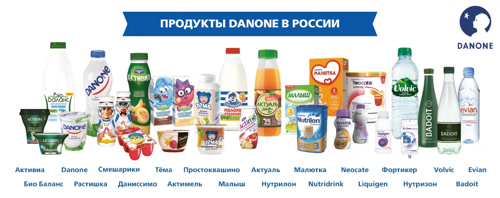 Что выпускает фирма. Ассортимент Данон молочной продукции. Продукция компании Данон. Какую продукцию производит компания Данон. Данон торговые марки