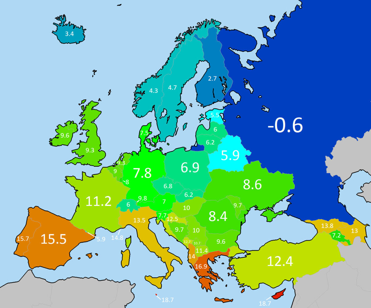 Карта изотерм европы