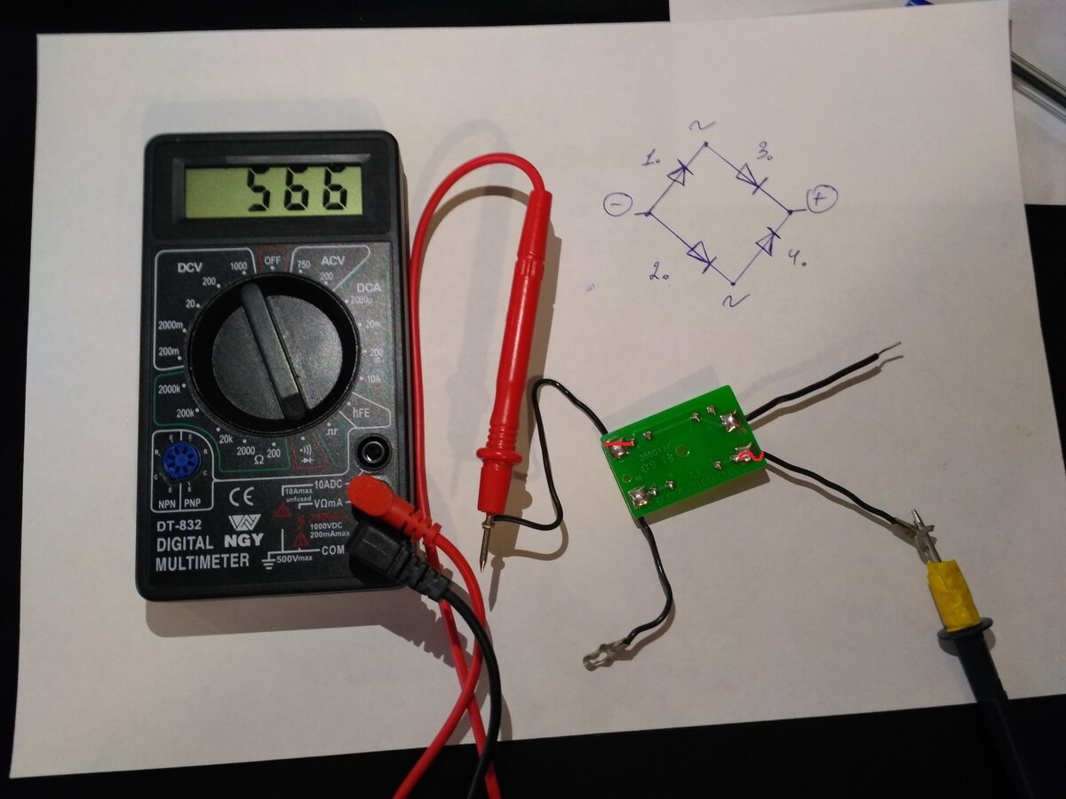 Проверяем диодный мост с помощью мультиметра | Энергофиксик | Дзен