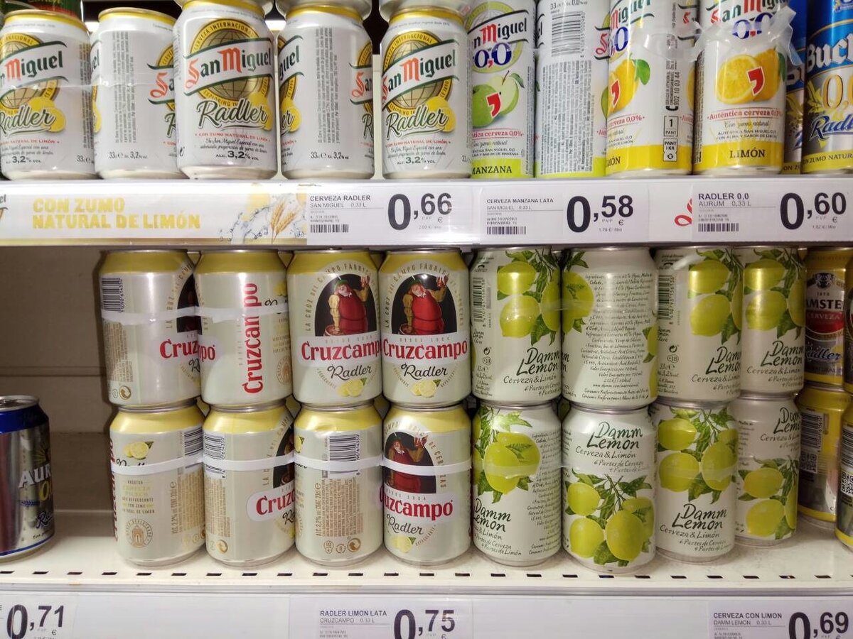 Цены на пиво в супермаркете
