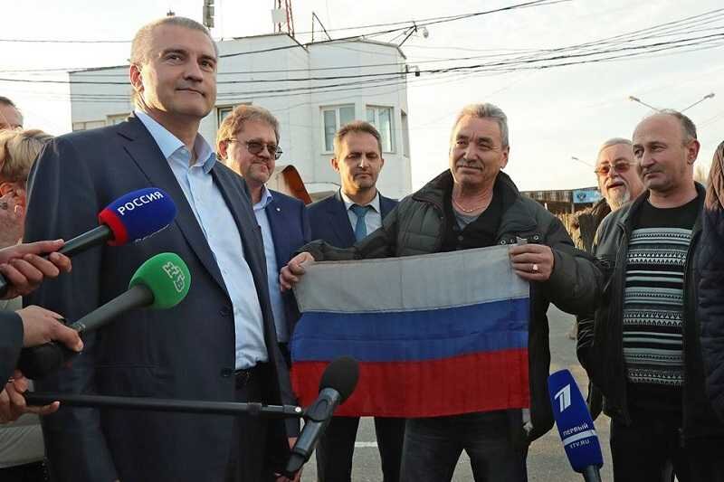 Встреча крымских моряков с «Норда». Фото: Facebook Сергея Аксёнова