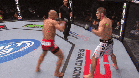 Нокдаун Khabib Nurmagomedov vs. Kamal Shalorus