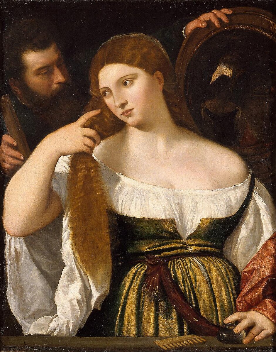 Женщина перед зеркалом 1511-1515