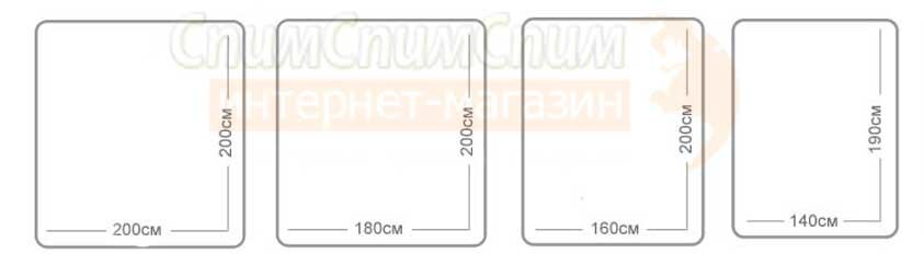 Размеры двуспального матраса