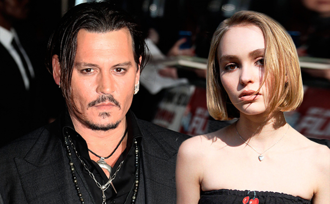 Джонни Депп  и  его дочь Лили  Роуз Депп.