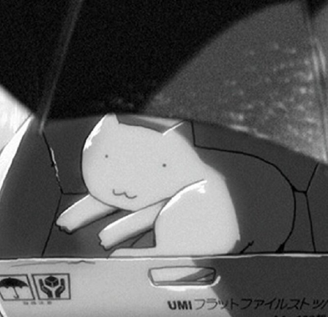 Кадр из аниме «Она и её кот»