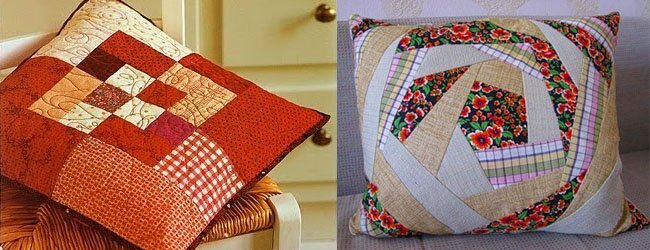 
Пэчворк подушки могут быть сшиты из правильных геометрических фигур в виде треугольников, квадратов, которые можно комбинировать между собой, или же из фигур самой разнообразной формы.