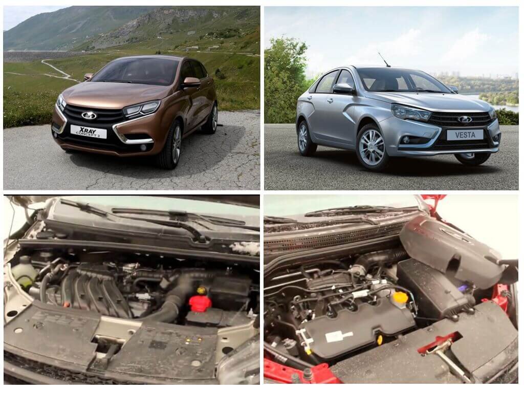 Сравнение Лада Веста с Лада Х РейТехнические особенности машин
