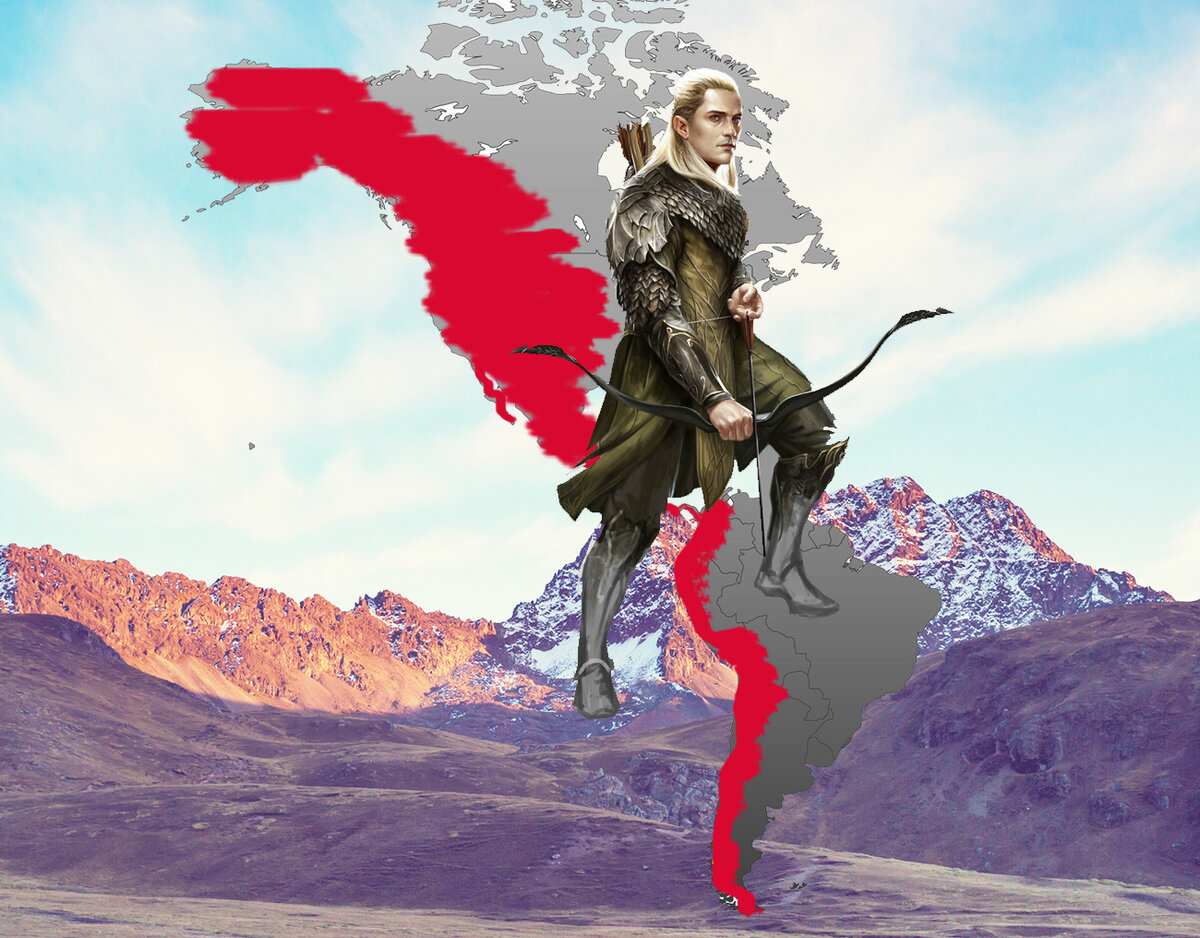 Кордильеры на карте 