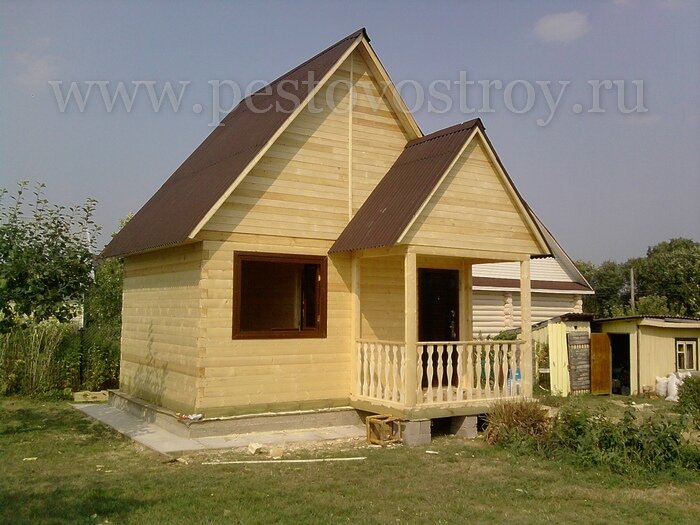 дачный домик из бруса - 4х6м