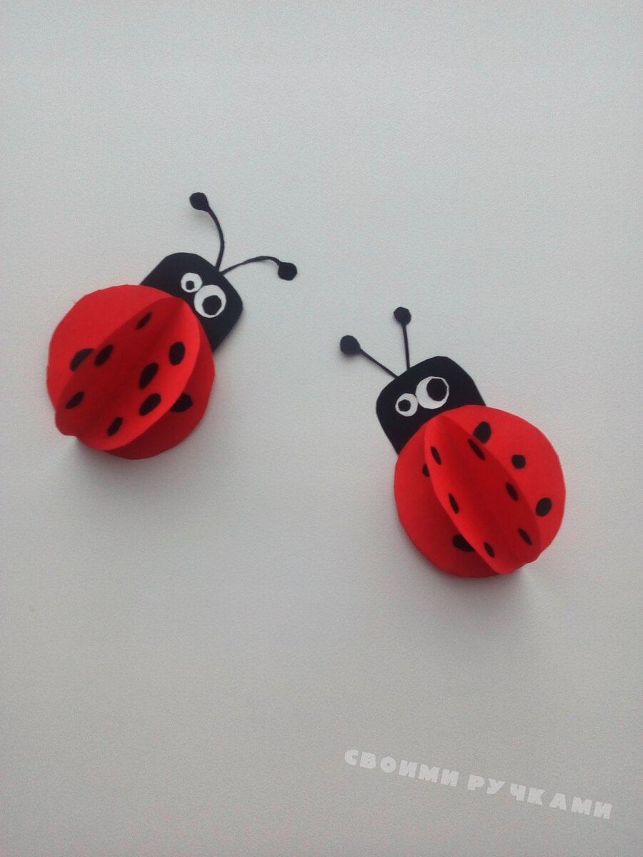 Ladybug paper craft - How to make a paper ladybug - Creative DIY Projects