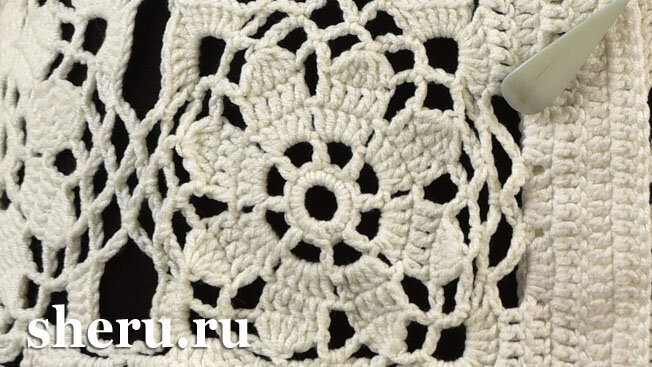 Фото связанного мотива в кофточке