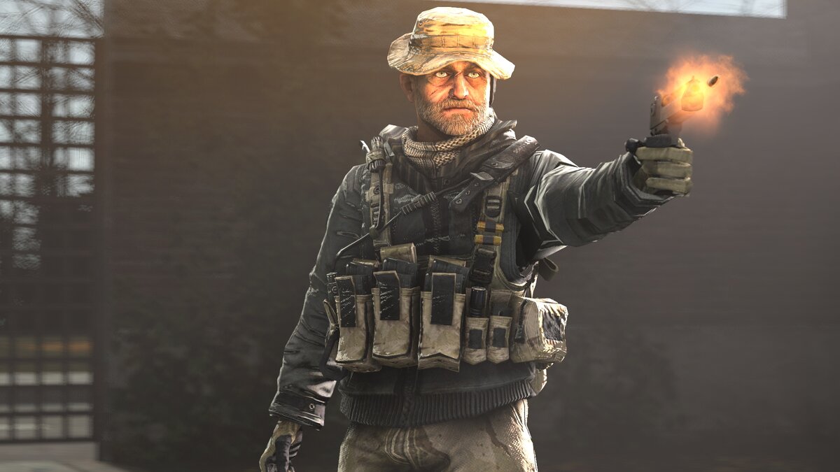 Скриншот  легендарного героя Call of Duty - Капитана Прайса.