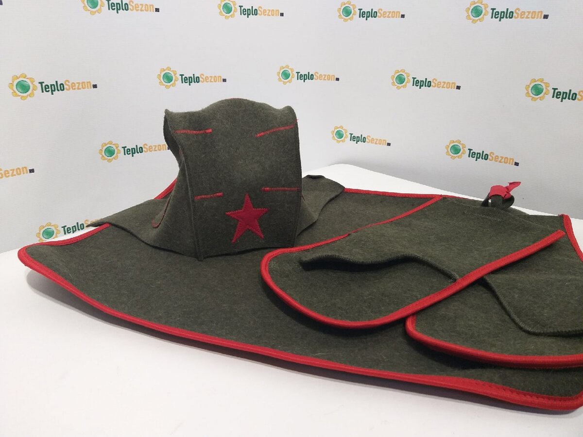 Наборы для бани из натурального войлока