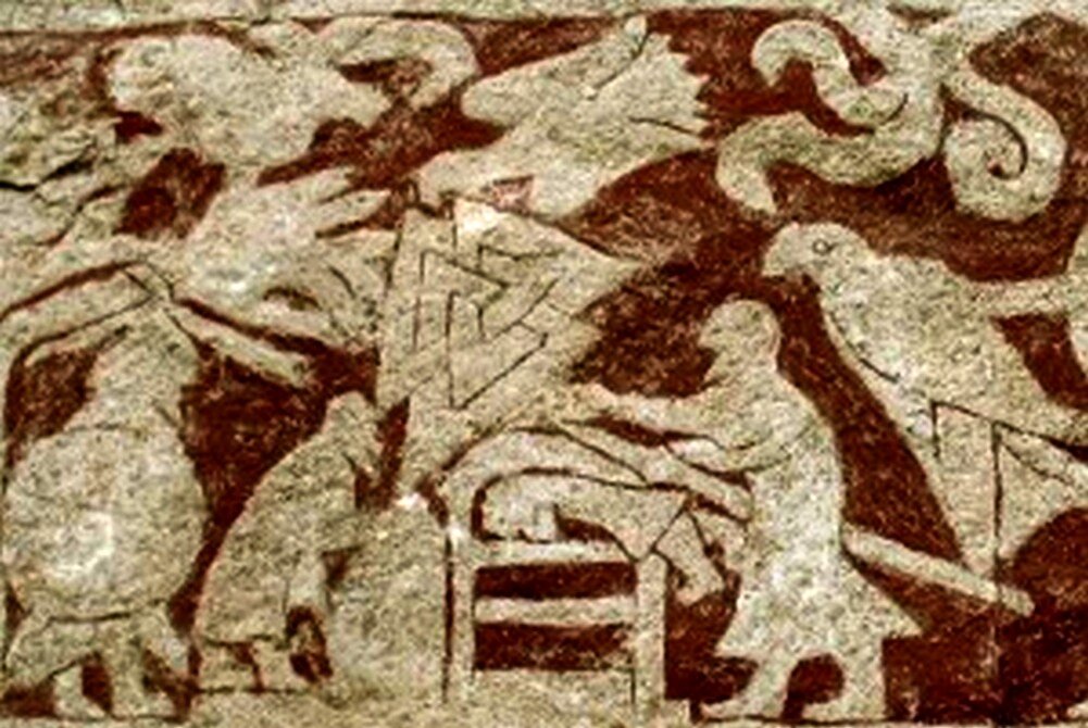 The Valknut on the Stora Hammars I stone, Готланд, Швеция 