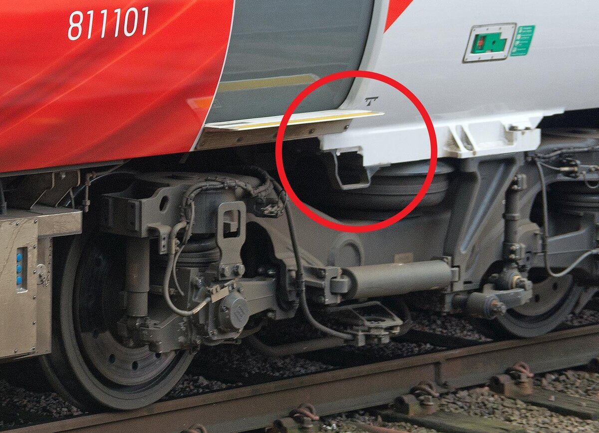  Место, где были обнаружены трещины, вызванные коррозией алюминия. Источник: railwaygazette.com