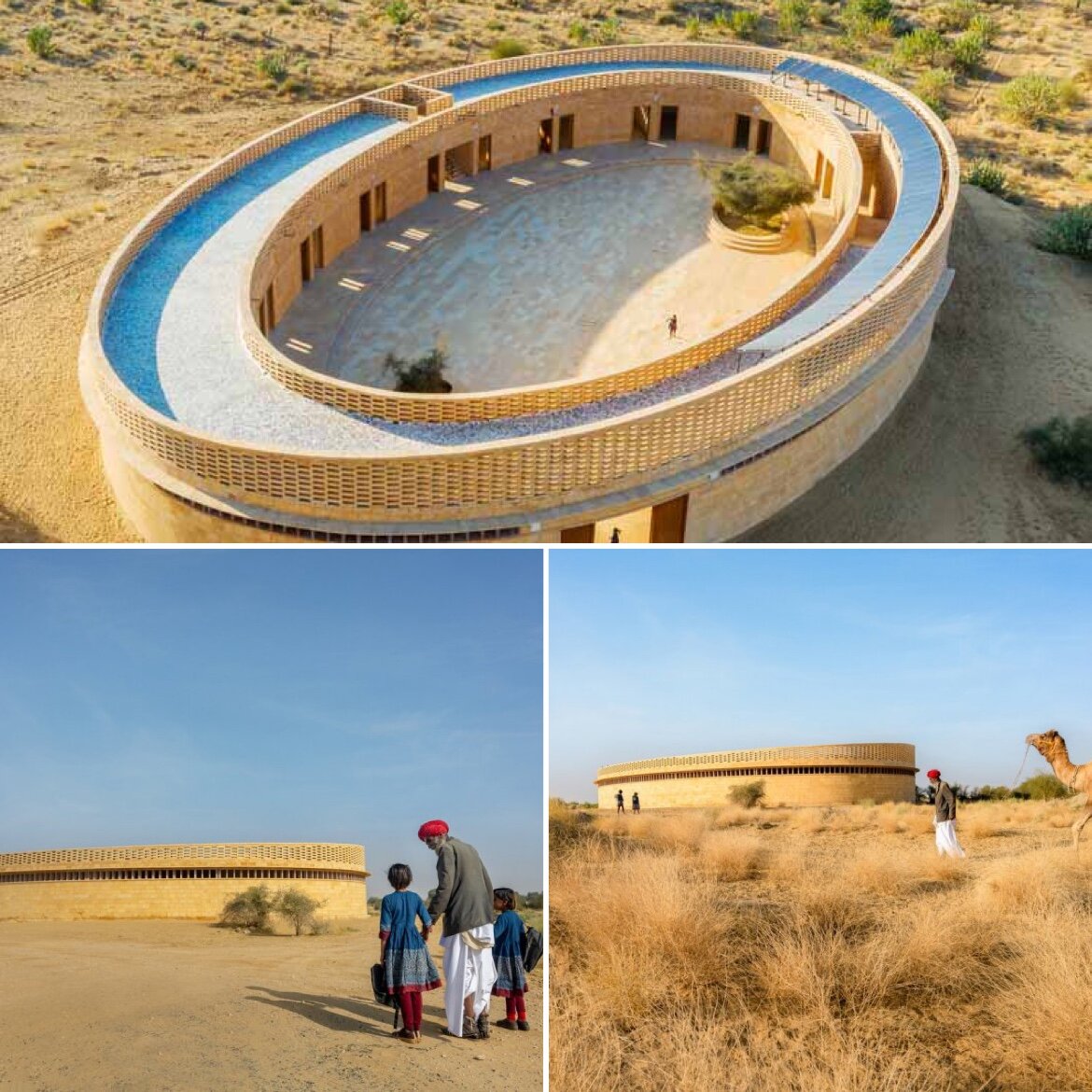 Здание школы выглядит очень футуристично, правда?