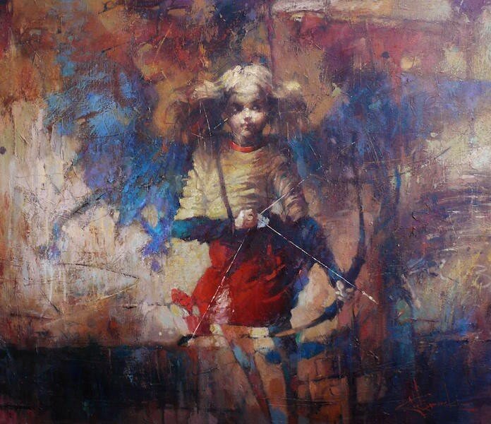 Вацлав Спорский. Купидон. 85х100 см.  х. м