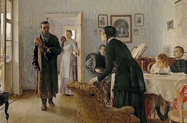 Картина Репина И.Е. "Не ждали"